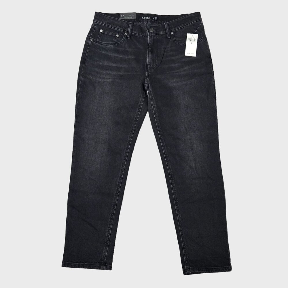Lauren Ralph Lauren Relaxed Tapered Ankle Jeans Empire Black Wash NWT - Picture 5 of 13